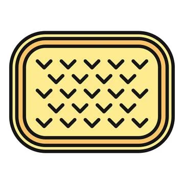 Mattress bed icon representing sleep and comfort Stock Illustration