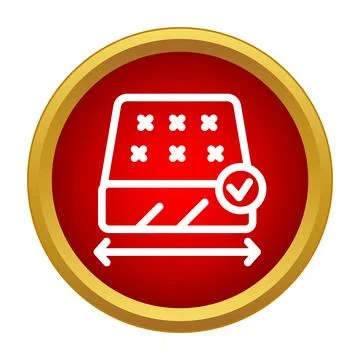 Mattress bed size dimension choosing correct icon Stock Illustration