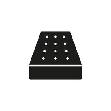 Mattress bedroom icon vector basic design Illustrazione stock