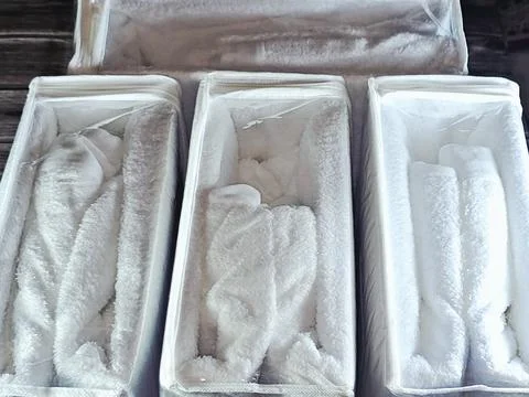 Mattress covers, and protector, removable bedding layer that encases or sit.. Stock Photos