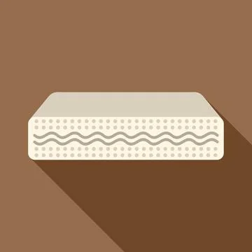Mattress cross section flat icon illustration design Stock Illustration