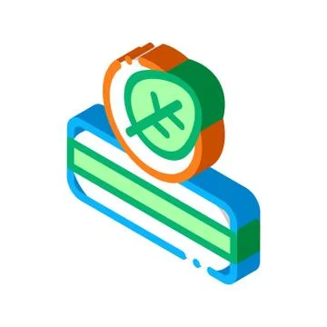 Mattress Eco Tree Leaf isometric icon vector illustration Illustrazione stock