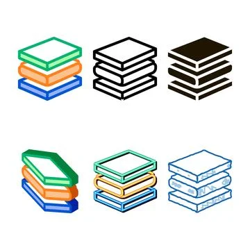 Mattress foam layers pack icon outline Stock Illustration