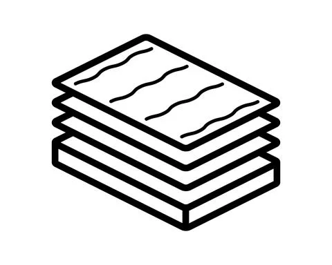 Mattress icon vector isolated on white background, Mattress transparent sign  Stock Illustration