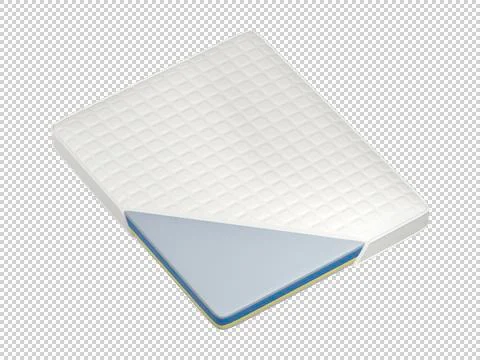 Mattress with many layers of memory foam Stock Illustration