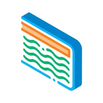 Mattress Memory Foam isometric icon vector illustration Stock Illustration