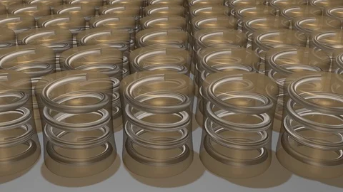 Mattress prings ,  boxsprings  . 3d animation Stock Footage 106901351