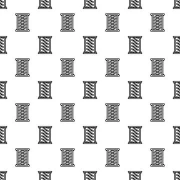 Mattress spring coil unit seamless pattern background Illustrazione stock