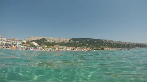 Mattress on the waves Stock Footage 89517206