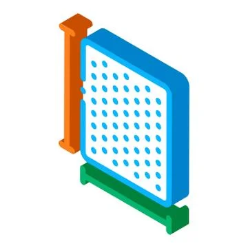 Mattress Width Length isometric icon vector illustration Stock Illustration
