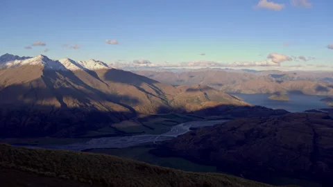 Matukituki Valley at Dusk Stock Footage 158516481