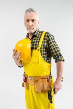 Mature construction worker Stock Photos