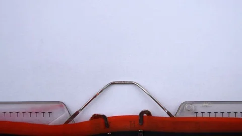 Mature Content - phrase printed on an old typewriter in red letters, close up. Stock Footage 126777243