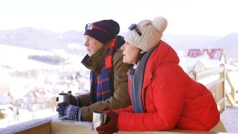 Mature couple looking at view  Video stock 87730326