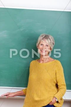 Mature lady teacher Stock Photos