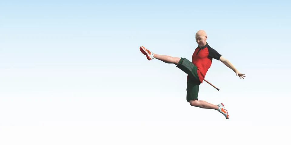 Mature man exercising Stock Illustration
