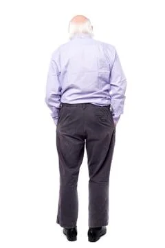 Mature man facing the wall Stock Photos