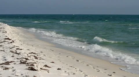 Mature Man Jogging Up Beach Stock Footage 10875255