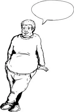 Mature Man Leaning Stock Illustration