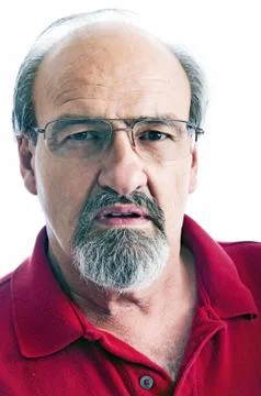 Mature man with mean look Stock-Fotos
