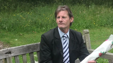 Mature man is stood up. Video stock 27329738