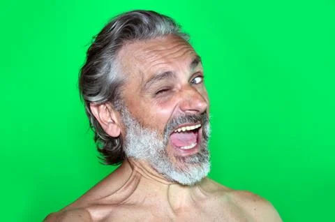 Mature man winking Stock Photos