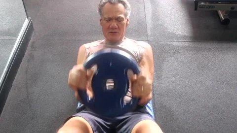 Mature Man Working Out Video stock 168438912