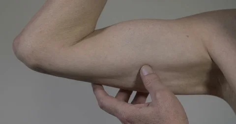 Mature man's muscle Stock Footage 84294530