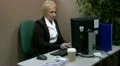 Mature office worker checking files HD Footage