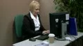 Mature office worker having computer problems HD Footage