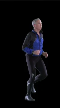 Mature Runner in 3/4 angle 2 Video stock 79926