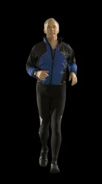 Mature Runner in Front View 2 Stock Footage 79945