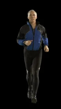 Mature Runner in Front View Stock Footage 79972