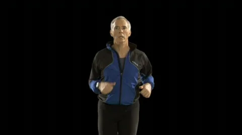 Mature Runner in Medium Frame Stock Footage 79883