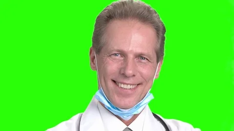 Mature smiling doctor's face. Stock Footage 84836360