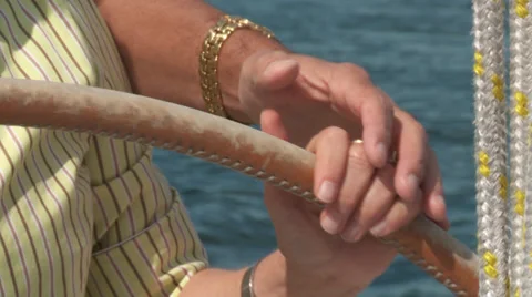 Mature steer hands Stock Footage 32016587