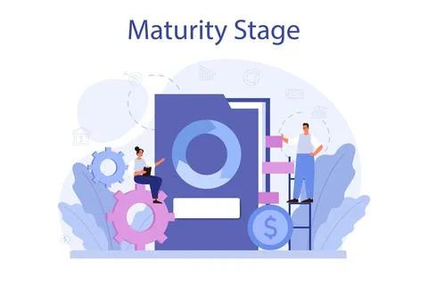 Maturity stage concept. Project life cycle period. Successful business Stock-Illustration