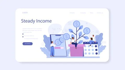 Maturity stage web banner or landing page. Project life cycle period. Stock-Illustration