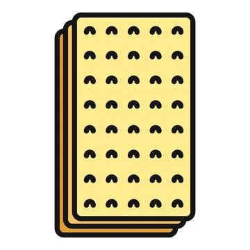 Matzah flatbread crackers for passover symbol icon Stock Illustration