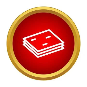 Matzah unleavened bread stack icon for passover seder Stock Illustration