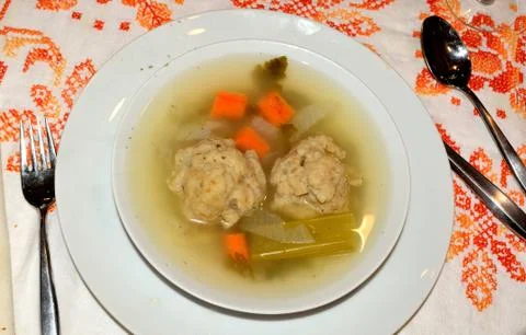 Matzo ball soup Stock Photos