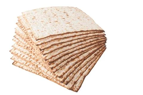 Matzot on White Stock Photos