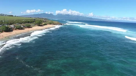 Maui Beach Drone 1 Video stock 146703816