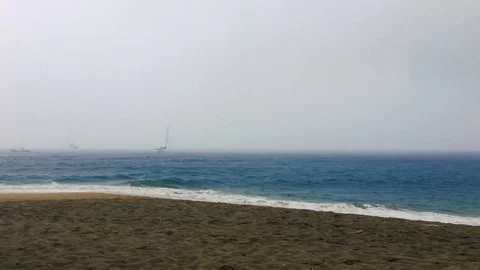 MAUI BEACH DURING A STORM Stock Footage 96544666
