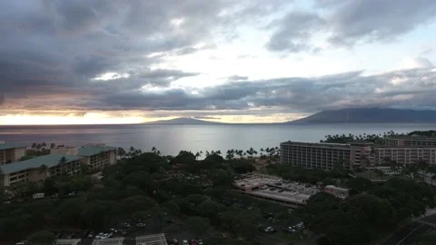 Maui Drone Sunset 1 Video stock 146703800