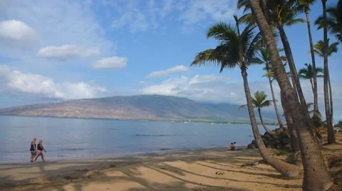 Maui Hawaii Beach Front Setting Stock Footage 10827694