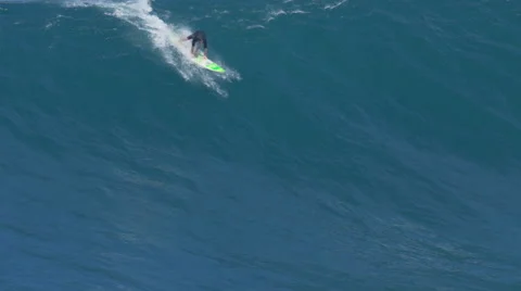 MAUI, HAWAII. Surfers Ride Giant Ocean Waves Breaking  Stock Footage 59196284