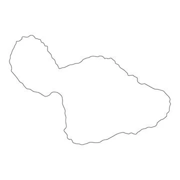 Maui island map symbol shape, travel web flat concept icon vector illustratio Stock Illustration