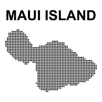 Maui island map symbol shape, travel web flat concept icon vector illustratio Stock Illustration