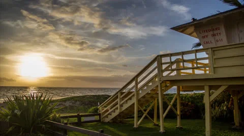 Maui Lifeguard Tower Time Lapse Stock Footage 24771437